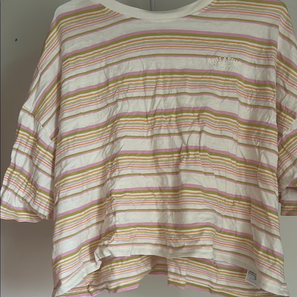 Billabong Cream Tan Boxy Short Sleeve Tee